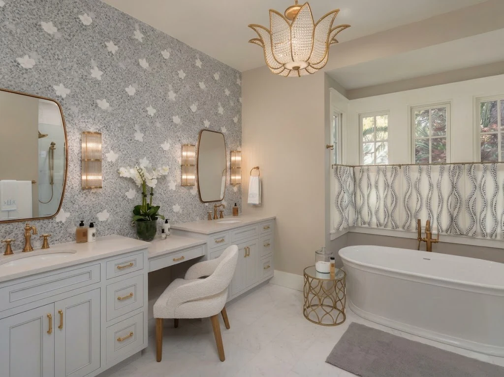 Luxury master bathroom with freestanding tub in Bluffton, SC